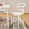 New Solid Wood Dining Table and 4 Chairs Set Home Kitchen Furniture 4 Colours
