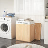 Bamboo Laundry Basket Hamper Dirty Clothes Storage Organizer Bin 100 L