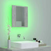 Vanity Cloakroom RGB LED Bathroom Mirror Cabinet Concrete Grey Unit 40x12x45cm