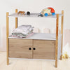 Kids Wooden Cabinet With Two Sliding Doors And 1 Shelf White MDF Wood