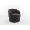 Fabric Swivel Accent Armchair Black Powder Coating 360° Swivel Barrel Chair NS