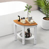 Bathroom Shower Bench Stool 2-Tier Corner Shower Bath Seat Waterproof Foot Rest