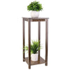 2-Tier Console Table End Side Sofa Side Table Bonsais Plant Stand Display Decor