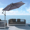 Garden Sun Parasol Umbrella Outdoor Adjustable Round Top Beach Sun Shade 3M Grey
