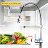 Kitchen Sink Mixer Taps Spray Chrome Brass Faucet Twin Single Lever Swivel Taps