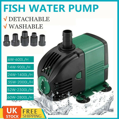 New Fish Water Pump Feature Fountain Outdoor Garden Pond Completely Submersible
