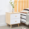 2White Drawers Storage Wood Bedside Cabinet Nightstand Small Side Table Bedroom