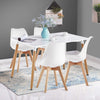 Dining Table and Chairs 4 Set Wooden legs Retro Dining Room Chair Grey Kitchen