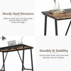 Space-saving Computer PC Desk Black+ Vintage Writing Study Desk for Home Office