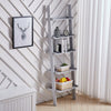 White/Grey Ladder Shelving Unit 5Tier Display Stand Book Shelf Wall Rack Storage