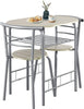 Small Table and 2 Chairs 3PCS Bar Kitchen Dining Breakfast Furniture Set W/Shelf