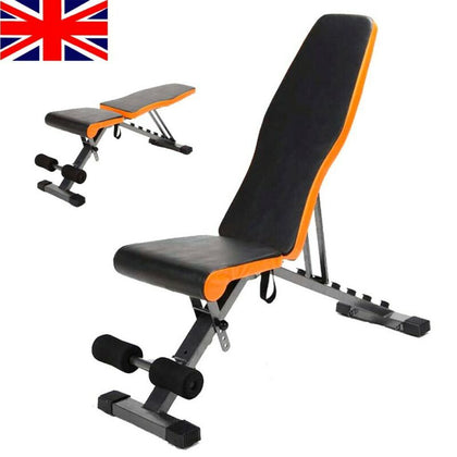 Foldable Dumbbell Bench Weight Training Fitness 6 Incline Adjustable Workout Gym