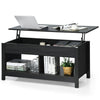 110cm Modern Lift Up Top Coffee Table Desk W/ Hidden Storage & Divided Shelf