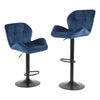 2PCS Adjustable Breakfast Bar Stools Velvet Chair Swivel Lift Kitchen Chair