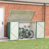 6FT 7FT GALVANIZED XL STEEL LOCKABLE SHED GARDEN BIKE BINS STORAGE GARBAGE HOUSE