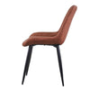 Dining Chairs Set of 2 Faux Leather Kitchen Chairs with Metal Legs Restaurants
