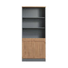 2 Door Bookcase Storage Cabinet Wotan Oak - Living Room Furniture