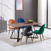 Dining Table & Chairs Set 4/6 Velvet Fabric Padded Seat Kitchen Furniture