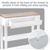 White Console Table Hallway Side Desk w/ Drawer 2 Shelves Worktop Retro Elegant