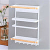 Magnetic Fridge Spice Jars Rack Organizer 4 Tier Storage Paper Towel Roll Holder