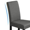 Dining Chairs 4pcs Kitchen Chair Fabric Upholstered Chair for Dining Room Gray