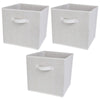 White 3 Tier 6 Cube Storage Bookcase Shelf Display Unit Grey Fabric Shelving Box