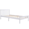 3ft Single Size Bed Pine Solid Wooden Bed Frame for Adults Kids Teenagers White