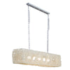 Wicker Rattan Lamp Dimmable LED Ceiling Light Adjustable Chain Cord Chandelier
