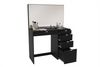 Birlea Ava 5 Drawer Dressing Table with Mirror Vanity Desk Make Up Black