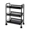 3/4Tier Kitchen Storage Basket Unit Cart Trolley Bar Drinks Serving Trolley Cart