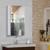 Large Bathroom Cabinet Storage Mirror Shelf Cupboard Wall Mounted White