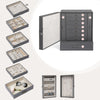 Large 8-Tier Jewellery Box Storage Organizer Front Display Drawer Cabinet Luxury