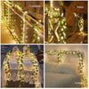 LED Solar Powered Ivy Fairy String Lights Garden Outdoor Leave Wall Fence Lights