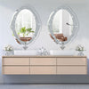 Large Silver Crystal Wall Mirror Diamond Effect Girls Room Vanity Makeup Mirror