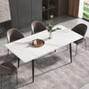 Oversize Slate Kitchen Dining Table Marble Counter-height Table Solid Metal Legs