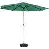 3m Metal Frame Parasol Tilt Crank Outdoor Garden Patio Umbrella Sun Shade Canopy