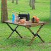 Camping RV Picnic Table Folding Hiking Traveling Wood Egg Roll Table 90cm Length