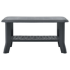 Coffee Table Modern Rectangle Lower Shelf Living Room Plastic Outdoor Dining New