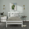 White Single Bed 3ft Solid Wooden Bed Frame Adult, Children Bed 90 x 190 cm