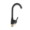 Modern Kitchen Sink Mono Mixer Tap Black Single Lever Swivel Spout Water UK