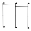 Industrial Pipe Clothes Rack Loft Design Accessible Wardrobe Tubes Clothes Rail
