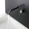 Matte Black Brass Wall Mounted Basin Faucet Bathroom Mixer Tap Rotation Spout UK