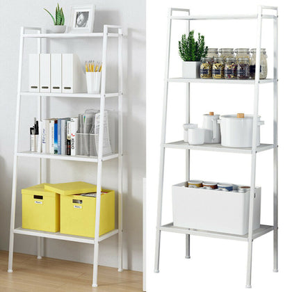 4 Tiers Metal Ladder Storage Book Shelf Stand Plant Display Corner Shelving Rack