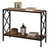 Vintage 2-Tier Console Table Sofa Desk for Living Room Entryway Hallway Furnitur