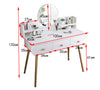 Modern Dressing Table w/ Mirror Organiser Set 3 Drawers Vanity Makeup Desk Wood