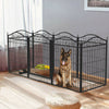 Strong Pet Dog Playpen Garden Enclosure 8 Panel Cat Cage Metal Fence With latch