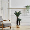 90cm Artificial Cycas Palm Plant in Pot Realistic Fake Tropical Tree Home Office