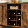 Storage Cabinet Sideboard and Buffet Table with Wine Holder Cupboard LSC094B01