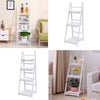 Folding Ladder Shelf Bookshelf Wooden Plants Display Stand Storage Rack