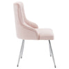 Modern Dining Chair Upholstered Armchair Velvet Restaurant Office Chair Pink QA